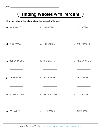 Finding Parts and Wholes - Finding Wholes (Practice)