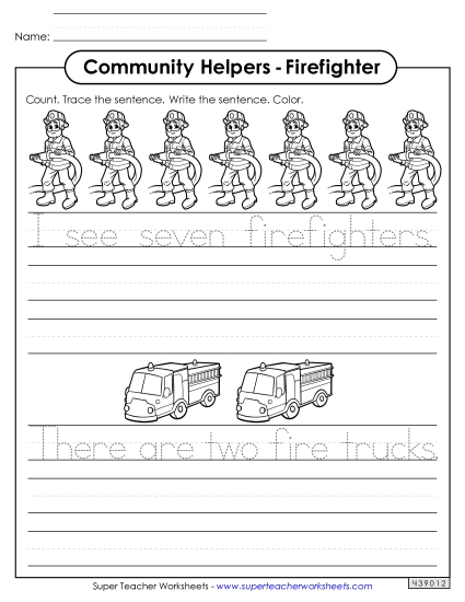 Trace & Write - Firefighter (Trace & Write) Trace & Write - Firefighter (Trace & Write)