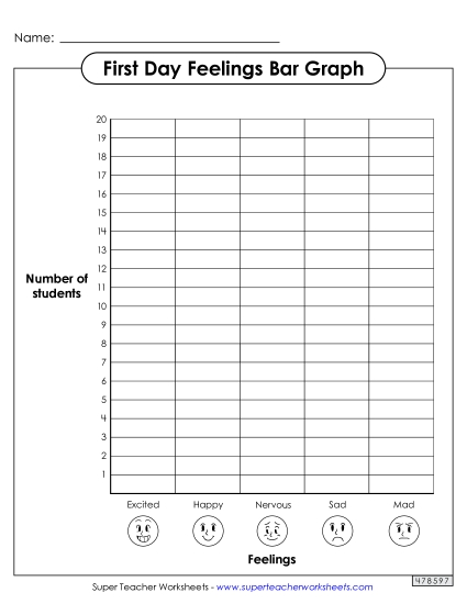 Back-to-School Activities - First Day Feelings Bar Graph Back-to-School Activities - First Day Feelings Bar Graph