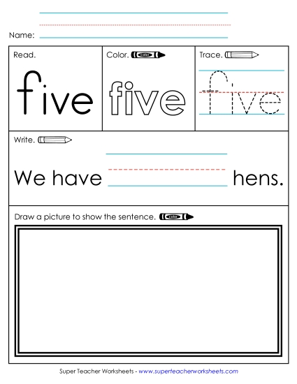 Individual Sight Words - Five (Sight Word) Individual Sight Words - Five (Sight Word)