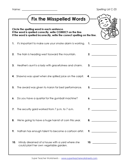 Worksheets - Fix the Mistakes (C-20) Worksheets - Fix the Mistakes (C-20)