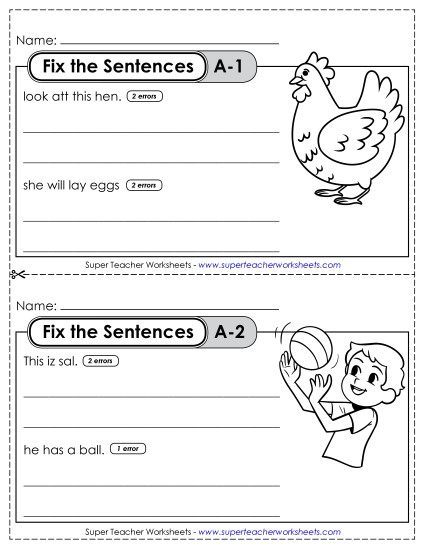 Fix the Sentences A-1 through A-5
