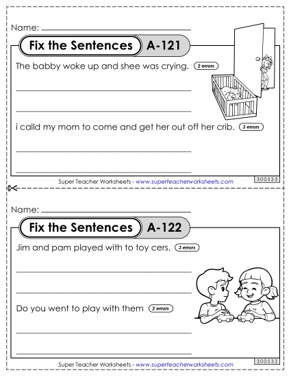 Fix the Sentences A-121 through A-125