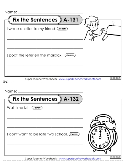Fix the Sentences A-131 through A-135
