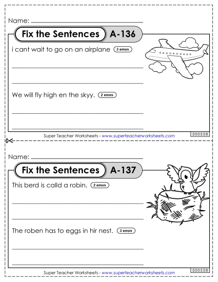 Fix the Sentences A-136 through A-140
