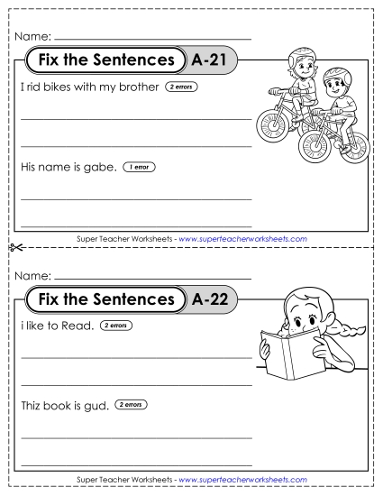 Fix the Sentences A-21 through A-25