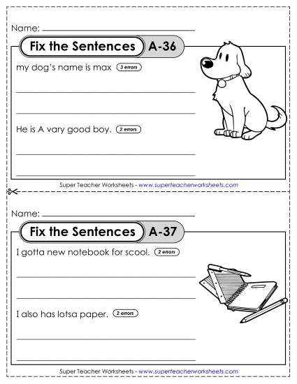 Fix the Sentences A-36 through A-40