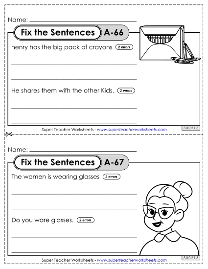 Fix the Sentences A-66 through A-70