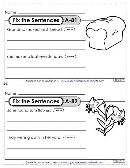 Fix the Sentences A-81 through A-85
