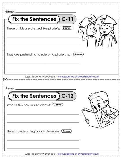 Fix the Sentences C-11 through C-15