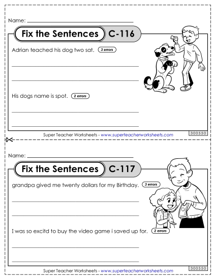 Fix the Sentences C-116 through C-120