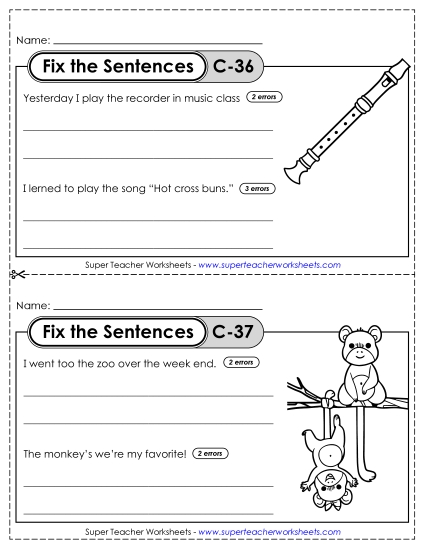 Fix the Sentences C-36 through C-40