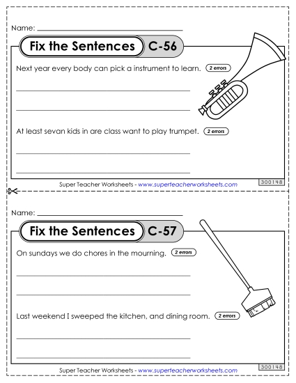 Fix the Sentences C-56 through C-60