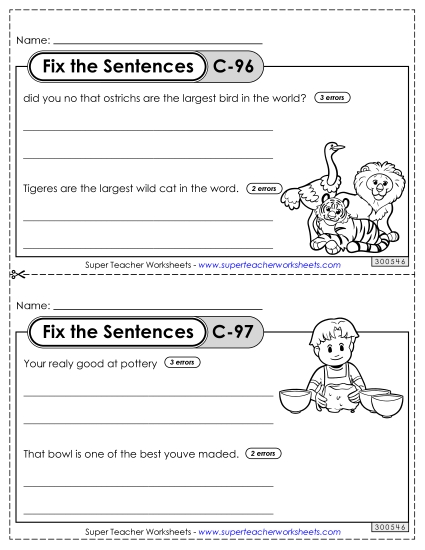 Fix the Sentences C-96 through C-100