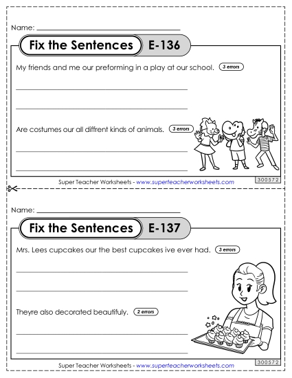 Fix the Sentences E-136 through E-140