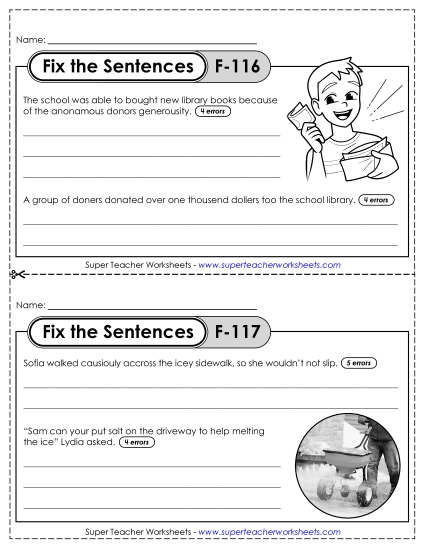 Fix the Sentences F-116 through F-120