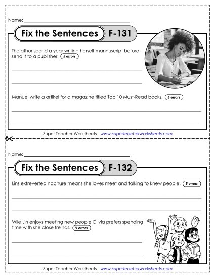Fix the Sentences F-131 through F-135