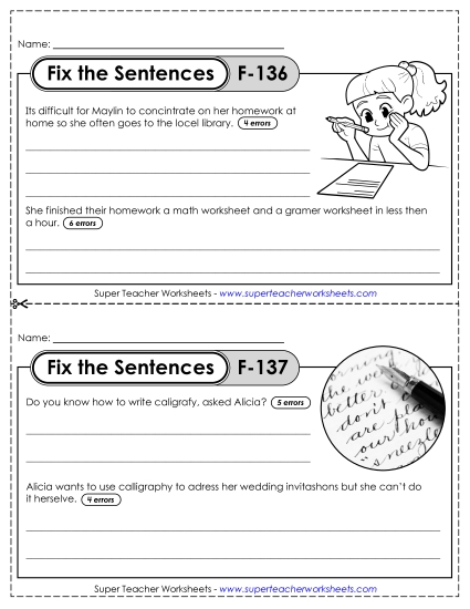 Fix the Sentences F-136 through F-140