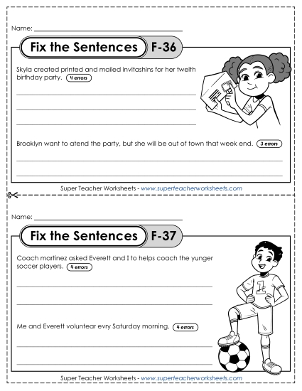 Fix the Sentences F-36 through F-40