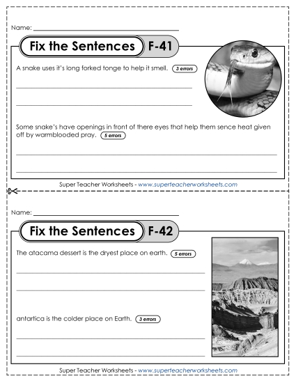 Fix the Sentences F-41 through F-45