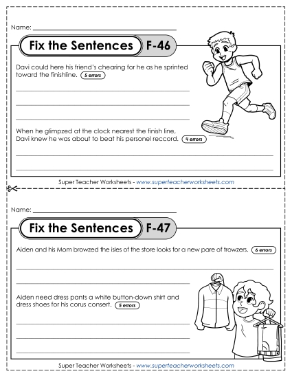 Fix the Sentences F-46 through F-50