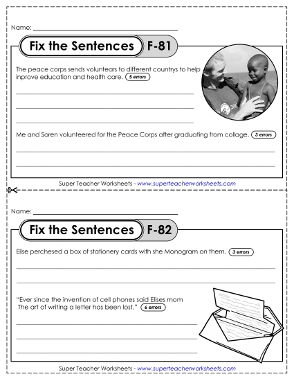 Fix the Sentences F-81 through F-85