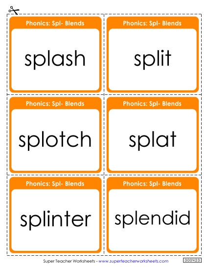 Flashcards, Sliders, and Word Wheels - Flash Cards (Spl- Words)