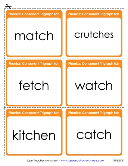 Flashcards, Sliders, and Word Wheels - Flash Cards (-tch Words) Flashcards, Sliders, and Word Wheels - Flash Cards (-tch Words)