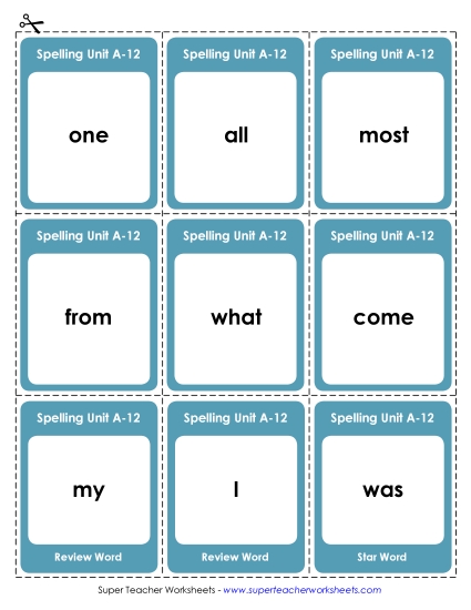 Flashcards, Word Wheel, and Slider - Flashcards (A-12) Flashcards, Word Wheel, and Slider - Flashcards (A-12)