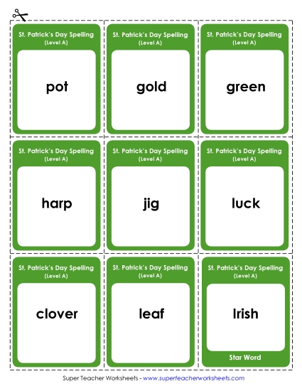 Flashcards and Word Wheel - Flashcards (A-St. Patrick's Day) Flashcards and Word Wheel - Flashcards (A-St. Patrick's Day)