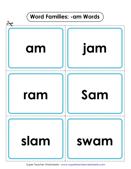 Word Slider, Flashcards, and Word Wheel - Flashcards (-am) Word Slider, Flashcards, and Word Wheel - Flashcards (-am)