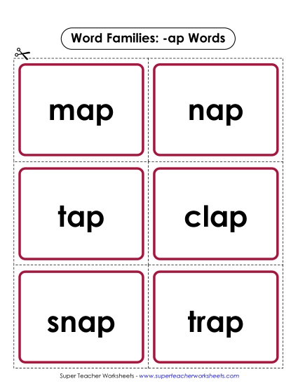 Word Slider, Flashcards, and Word Wheel - Flashcards (-ap) Word Slider, Flashcards, and Word Wheel - Flashcards (-ap)