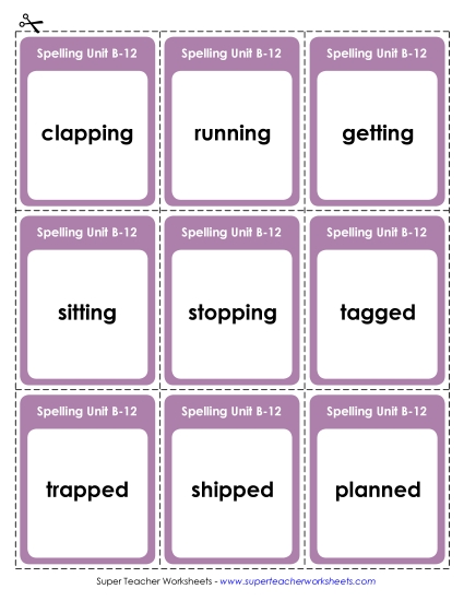 Flashcards, Word Wheel, and Slider - Flashcards (B-12)