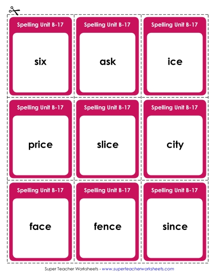 Flashcards, Word Wheel, and Slider - Flashcards (B-17) Flashcards, Word Wheel, and Slider - Flashcards (B-17)