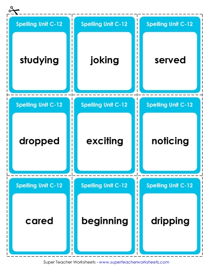 Flashcards and Word Wheel - Flashcards (C-12)