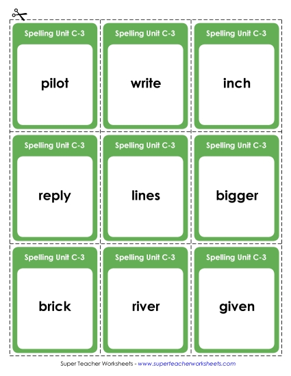 Flashcards and Word Wheel - Flashcards (C-3)
