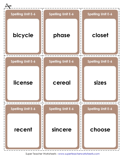 Flashcards - Flashcards (E-6)