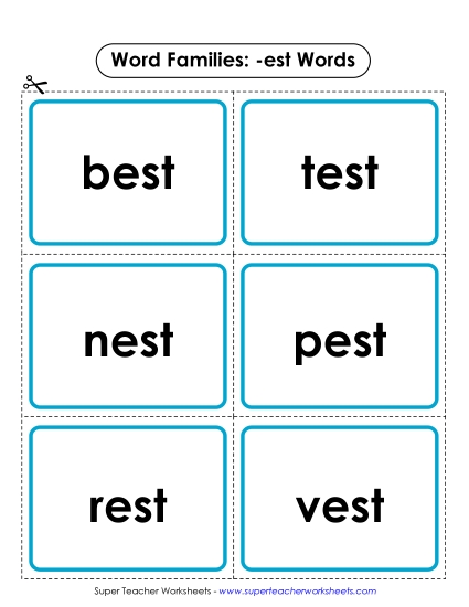 Word Slider, Flashcards, and Word Wheel - Flashcards (-est) Word Slider, Flashcards, and Word Wheel - Flashcards (-est)