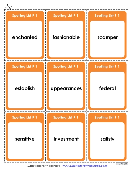 Flashcards - Flashcards (F-1) 