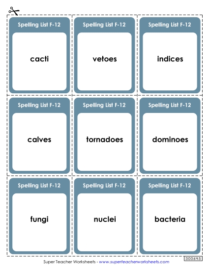 Flashcards - Flashcards (F-12) Flashcards - Flashcards (F-12)