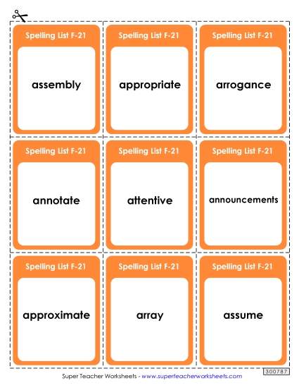 Flashcards - Flashcards (F-21) 