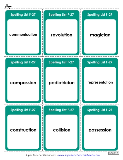Flashcards - Flashcards (F-27) 