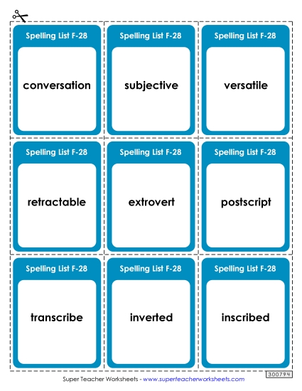 Flashcards - Flashcards (F-28) Flashcards - Flashcards (F-28)