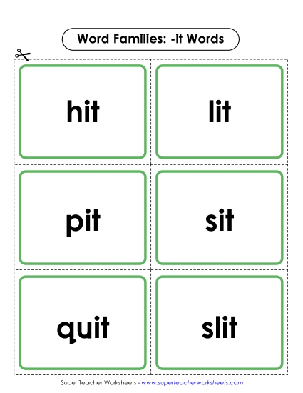 Word Slider, Flashcards, and Word Wheel - Flashcards (-it)