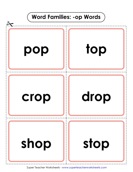 Word Slider, Flashcards, and Word Wheel - Flashcards (-op) Word Slider, Flashcards, and Word Wheel - Flashcards (-op)
