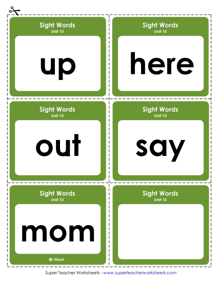 Reading Practice Tools - Flashcards (Unit 10)