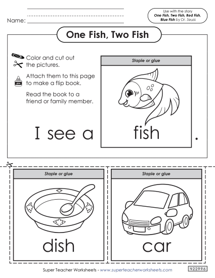 Cut and Glue Activities - Flip Book