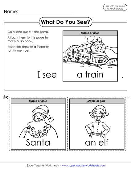 Cut and Glue Activities - Flip Book: What Do You See?
