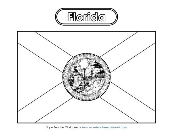 Flags & Seals - Florida Flag Coloring Page Flags & Seals - Florida Flag Coloring Page