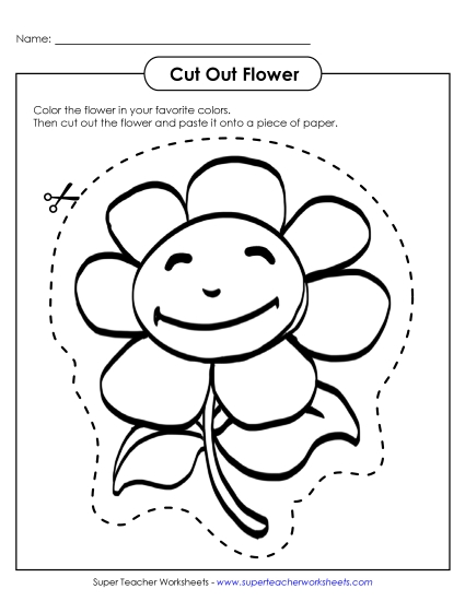 Cut Out Pictures (Large; Easier) - Flower